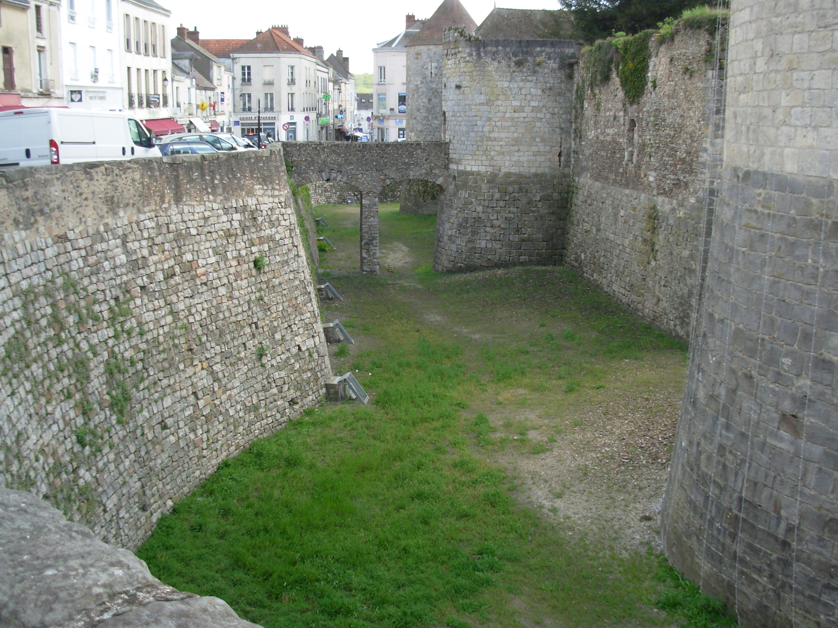 medieval castle dry moat